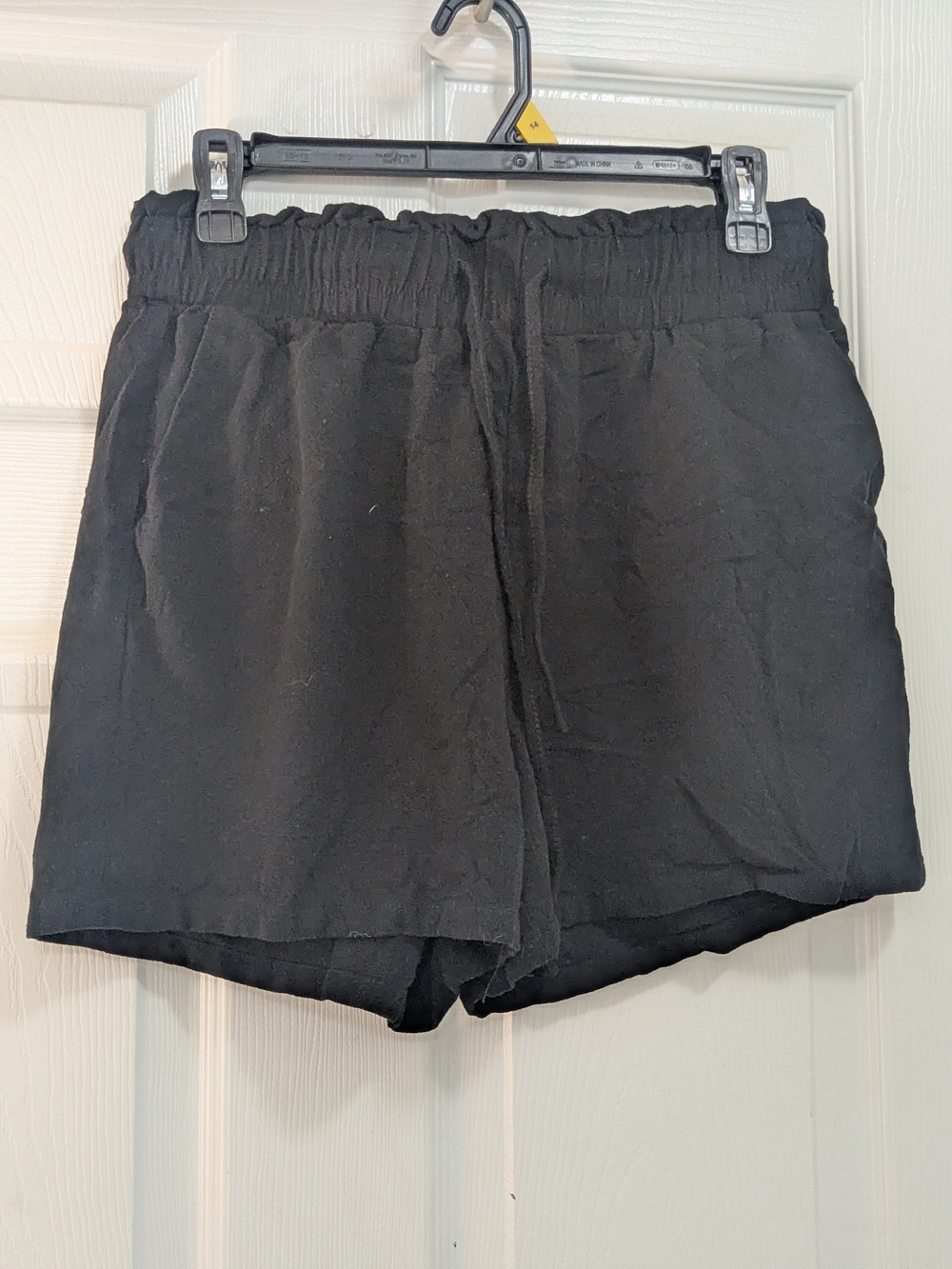 Black Elastic Waist Pull-On Shorts